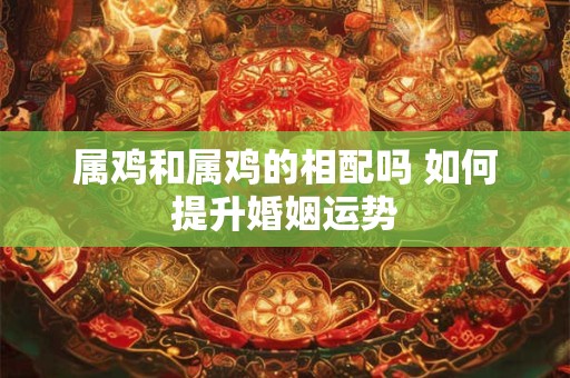 属鸡和属鸡的相配吗 如何提升婚姻运势