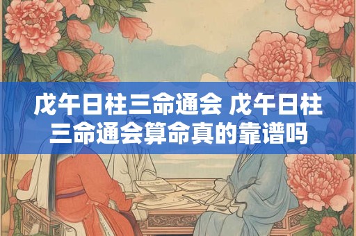 戊午日柱三命通会 戊午日柱三命通会算命真的靠谱吗