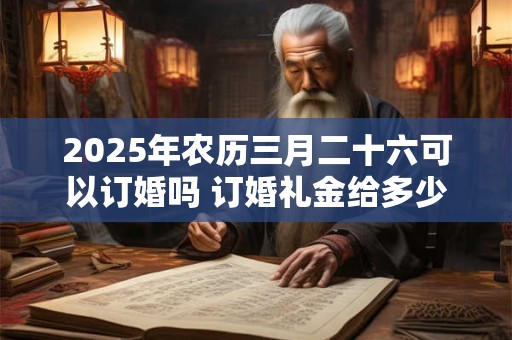 2025年农历三月二十六可以订婚吗 订婚礼金给多少 2025年农历三月二十六可以订婚吗 订婚礼金给多少