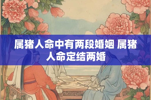 属猪人命中有两段婚姻 属猪人命定结两婚