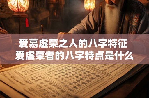 爱慕虚荣之人的八字特征 爱虚荣者的八字特点是什么