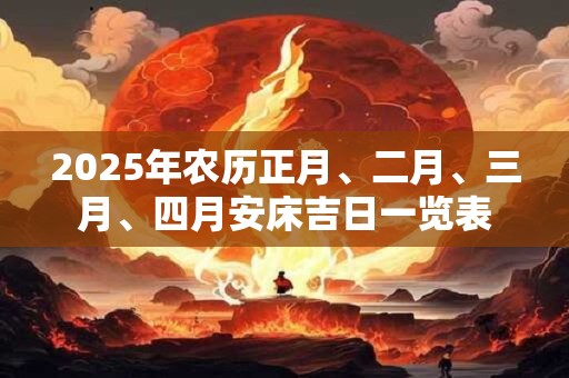 2025年农历正月、二月、三月、四月安床吉日一览表 2025年农历正月、二月、三月、四月安床吉日一览表