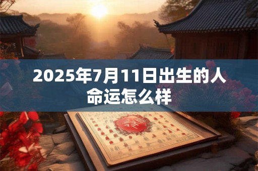 2025年7月11日出生的人命运怎么样
