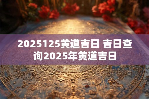 2025125黄道吉日 吉日查询2025年黄道吉日