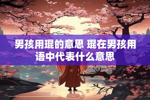 男孩用琨的意思 琨在男孩用语中代表什么意思