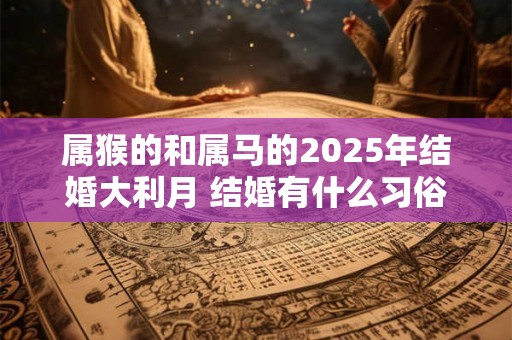 属猴的和属马的2025年结婚大利月 结婚有什么习俗