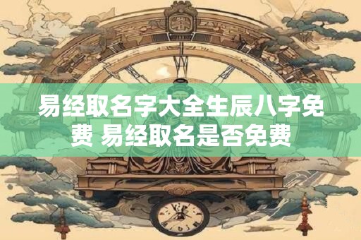 易经取名字大全生辰八字免费 易经取名是否免费