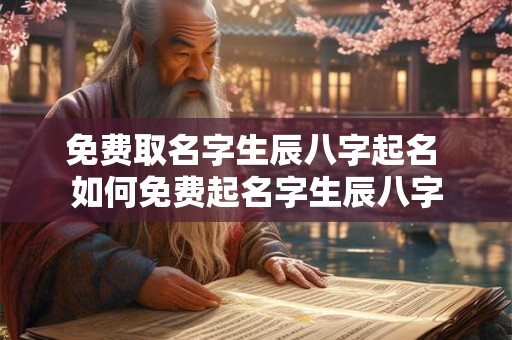 免费取名字生辰八字起名 如何免费起名字生辰八字