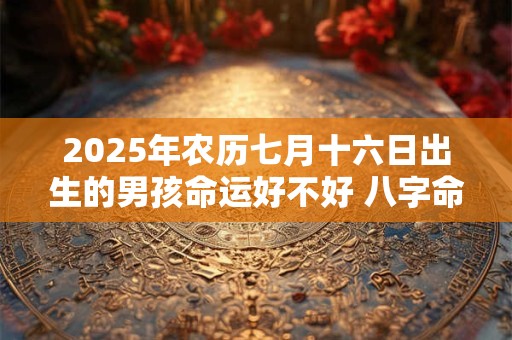2025年农历七月十六日出生的男孩命运好不好 八字命理分析