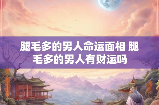 腿毛多的男人命运面相 腿毛多的男人有财运吗