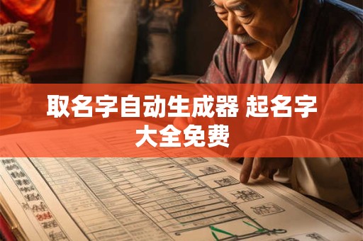 取名字自动生成器 起名字大全免费