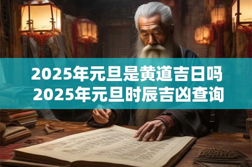2025年元旦是黄道吉日吗 2025年元旦时辰吉凶查询