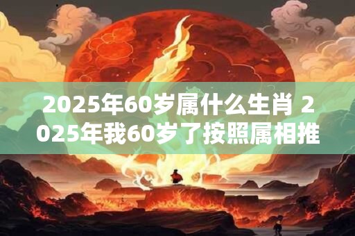 2025年60岁属什么生肖 2025年我60岁了按照属相推算我会是属于哪个生肖呢