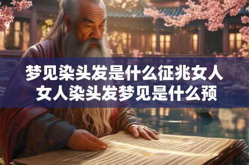 梦见染头发是什么征兆女人 女人染头发梦见是什么预兆
