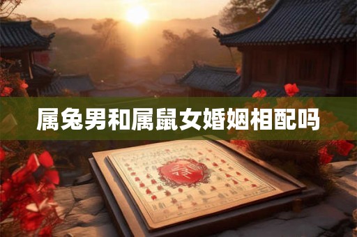 属兔男和属鼠女婚姻相配吗