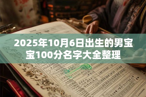 2025年10月6日出生的男宝宝100分名字大全整理