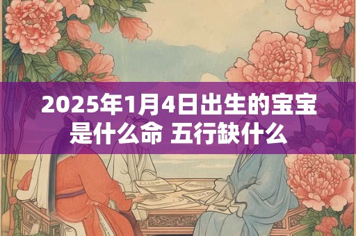 2025年1月4日出生的宝宝是什么命 五行缺什么 2025年1月4日出生的宝宝是什么命 五行缺什么