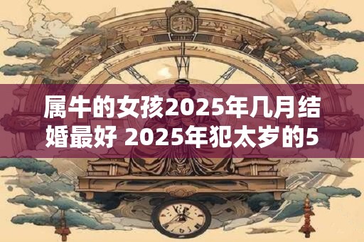 属牛的女孩2025年几月结婚最好 2025年犯太岁的5个生肖 属牛的女孩2025年几月结婚最好 2025年犯太岁的5个生肖