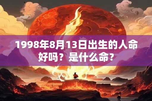 1998年8月13日出生的人命好吗？是什么命？