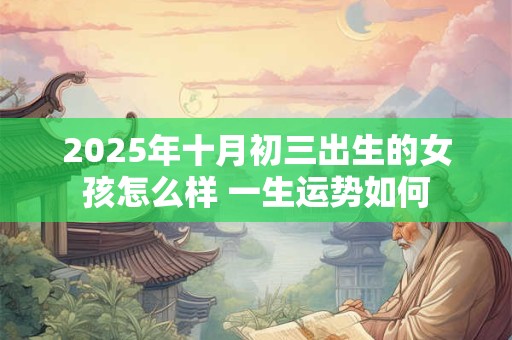 2025年十月初三出生的女孩怎么样 一生运势如何