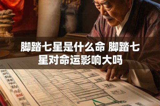 脚踏七星是什么命 脚踏七星对命运影响大吗