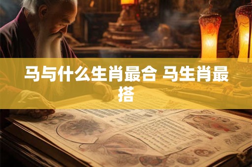 马与什么生肖最合 马生肖最搭
