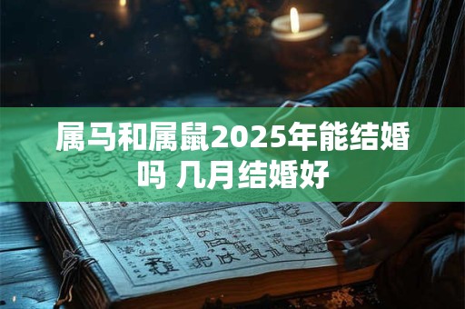 属马和属鼠2025年能结婚吗 几月结婚好 属马和属鼠2025年能结婚吗 几月结婚好