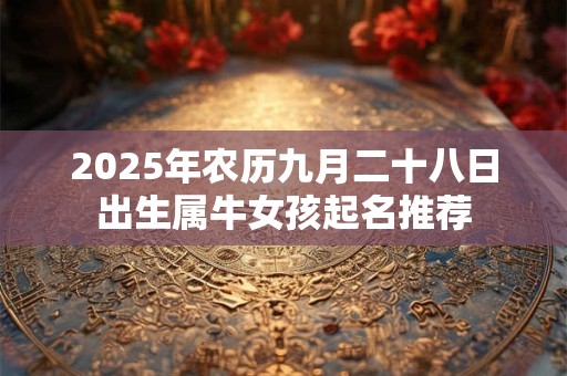 2025年农历九月二十八日出生属牛女孩起名推荐