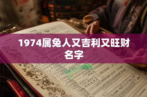 1974属兔人又吉利又旺财名字