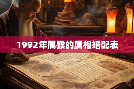 1992年属猴的属相婚配表