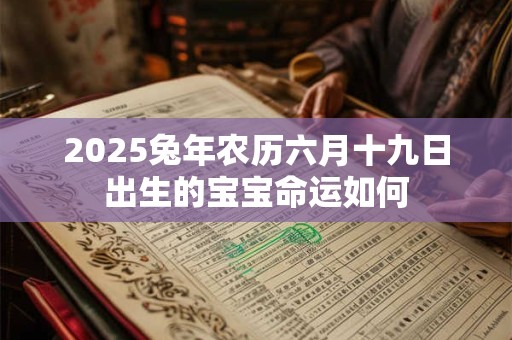 2025兔年农历六月十九日出生的宝宝命运如何