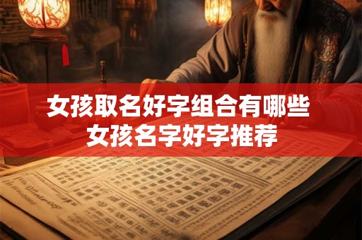 女孩取名好字组合有哪些 女孩名字好字推荐
