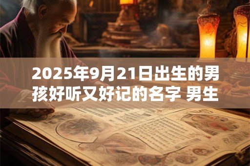 2025年9月21日出生的男孩好听又好记的名字 男生取名宜用字词
