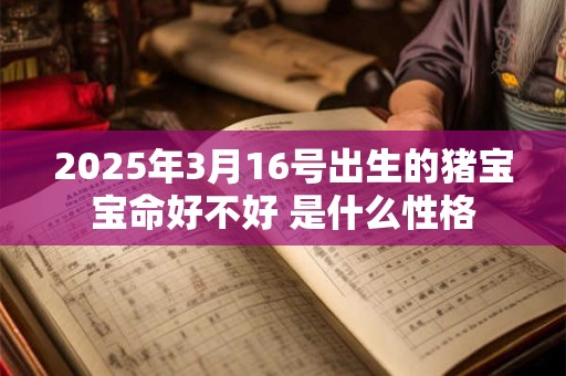 2025年3月16号出生的猪宝宝命好不好 是什么性格