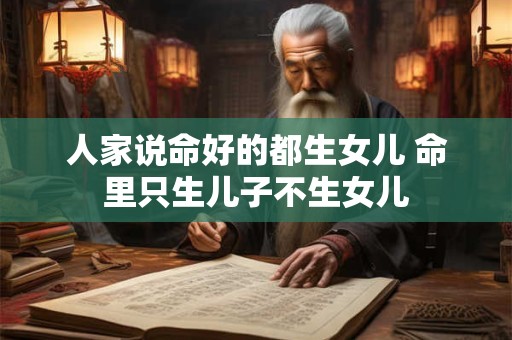 人家说命好的都生女儿 命里只生儿子不生女儿