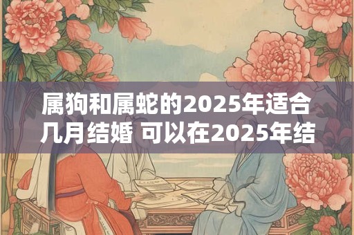 属狗和属蛇的2026年适合几月结婚 可以在2026年结婚吗