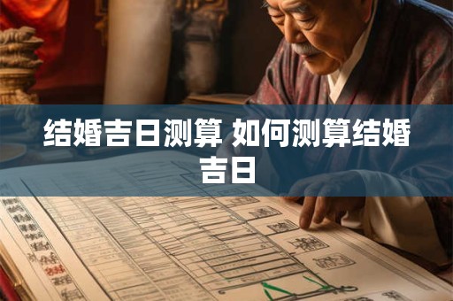 结婚吉日测算 如何测算结婚吉日