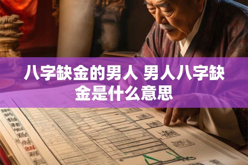 八字缺金的男人 男人八字缺金是什么意思