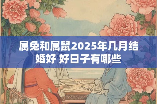 属兔和属鼠2025年几月结婚好 好日子有哪些