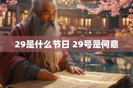 29是什么节日 29号是何意