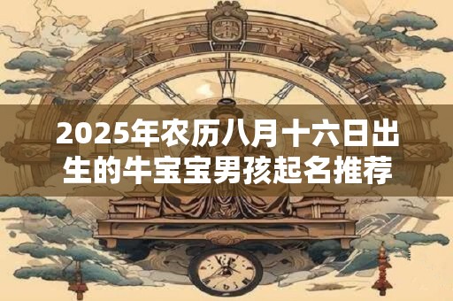 2025年农历八月十六日出生的牛宝宝男孩起名推荐