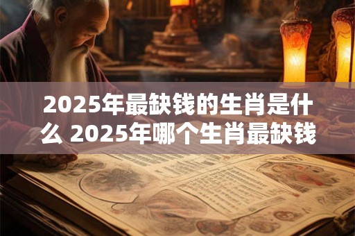 2025年最缺钱的生肖是什么 2025年哪个生肖最缺钱