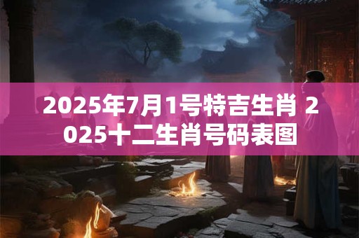2025年7月1号特吉生肖 2025十二生肖号码表图