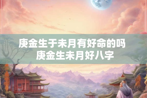 庚金生于未月有好命的吗  庚金生未月好八字