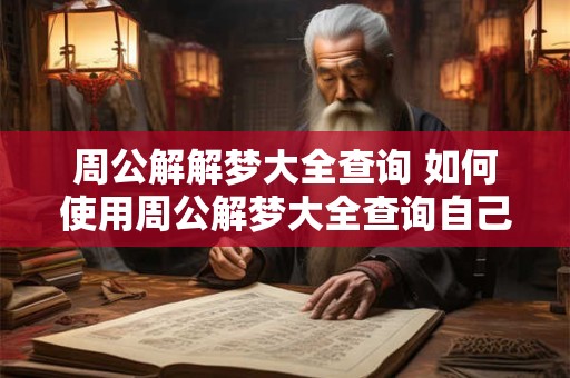 周公解解梦大全查询 如何使用周公解梦大全查询自己的梦境含义