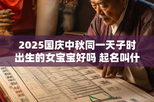 2025国庆中秋同一天子时出生的女宝宝好吗 起名叫什么