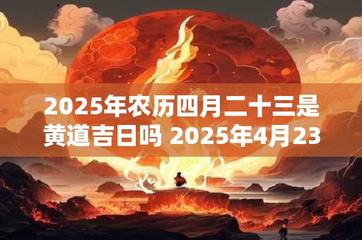 2025年农历四月二十三是黄道吉日吗 2025年4月23日是黄道吉日吗