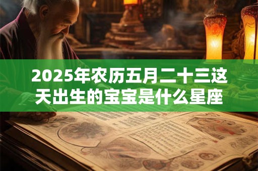 2025年农历五月二十三这天出生的宝宝是什么星座