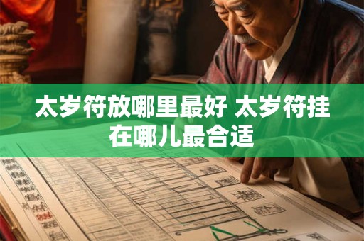 太岁符放哪里最好 太岁符挂在哪儿最合适