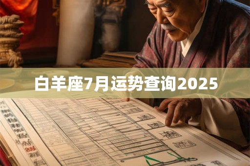 白羊座7月运势查询2025